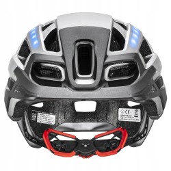 Outlet Kask UVEX FINALE LIGHT rowerowy świecący 56-61 cm Srebrny