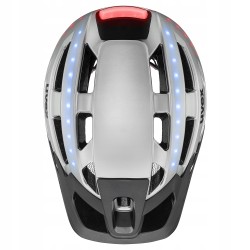 Outlet Kask UVEX FINALE LIGHT rowerowy świecący 56-61 cm Srebrny
