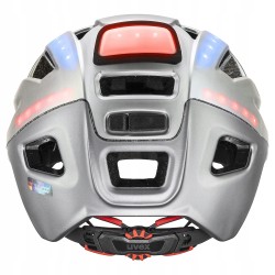 Outlet Kask UVEX FINALE LIGHT rowerowy świecący 56-61 cm Srebrny