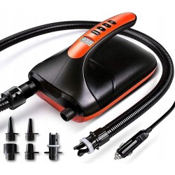 Elektryczna pompka Ruitx SUP 20PSI 12V DC 6 dysz Auto-off Cyfrowy LCD OPIS
