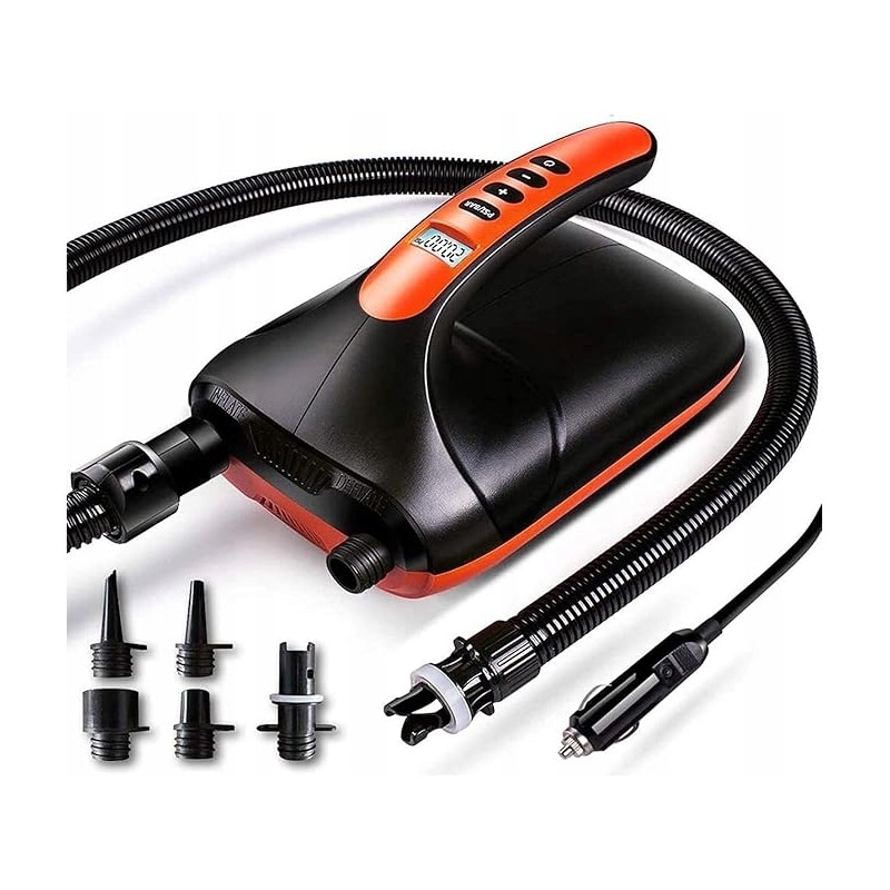 Elektryczna pompka Ruitx SUP 20PSI 12V DC 6 dysz Auto-off Cyfrowy LCD OPIS Elektryczna pompka Ruitx SUP 20PSI 12V DC 6 dysz Auto-off Cyfrowy LCD OPIS