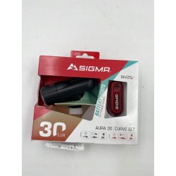 Outlet zestaw oświetlenia rowerowego SIGMA AURA 30 + CURVE 15970 15/29 h