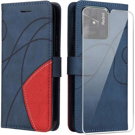 Etui do Xiaomi Redmi 10C/Poco C40 + szkło hartowane odporne na zarysowania