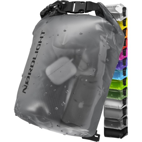 Outlet Wodoodporna torba żeglarska Dry Bag poj 15L przezroczysty antracyt