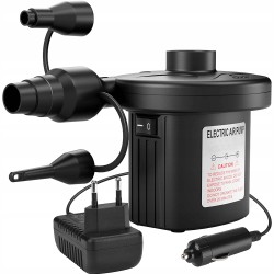 ELEKTRYCZNA POMPKA DO POMPOWANIA MATERACA BASENU 12/230V + ZESTAW KOŃCÓWEK