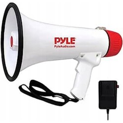 Głośnik przenośny Pyle PMP48IR biały 40W zasięg do 900m funkcja syreny OPIS