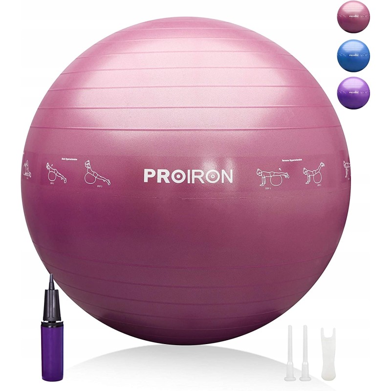 Outlet Piłka do balansowania do ćwiczenia jogi Proiron 55 cm różowa