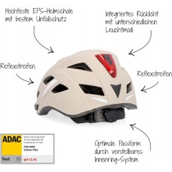 Kask rowerowy Fischer Urban plus Dallas r. L/XL