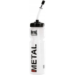 Outlet Bidon z słomką Metal Boxe 800 ml biały/przeźroczysty 5 x 20 x 5 cm