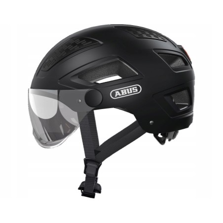 ABUS Kask miejski Hyban 2.0 ACE rowerowy z wizjerem, światłem ABS XL 58-63