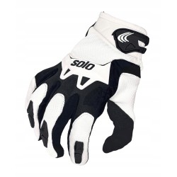 Soloqueen Rękawiczki rowerowe Enduro MTB Motorower Motocross biało r. XL