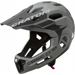 KASK ROWEROWY CZARNY CRATONI C-MANIAC 2.0 MX MTB ROZM. 58-61