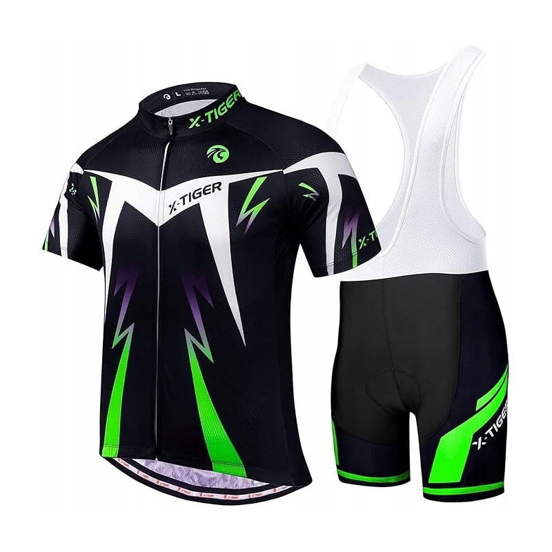 Outlet X-TIGER Męski letni strój rowerowy z krótkim rękawem zestaw r.3XL