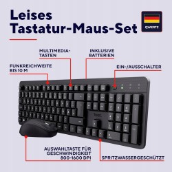 Outlet Trust YmoII Silent Keyboard Mouse Set Bezprzewodowy hiszpański układ