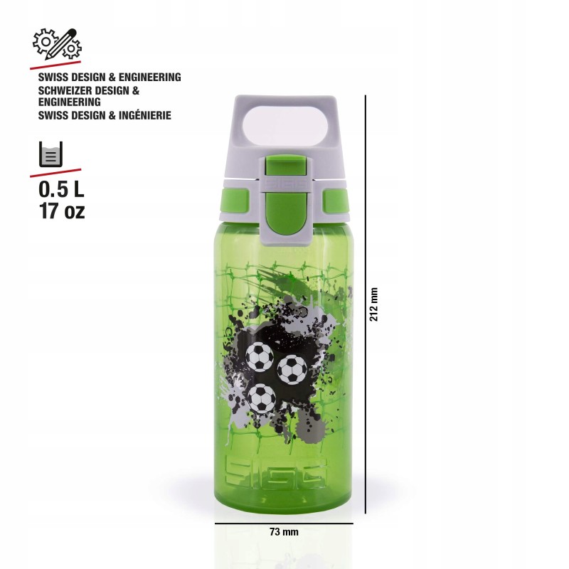 Outlet Butelka dziecięca piłka nożna pojemność 0,5l zielony SIGG OPIS Outlet Butelka dziecięca piłka nożna pojemność 0,5l zielony SIGG OPIS