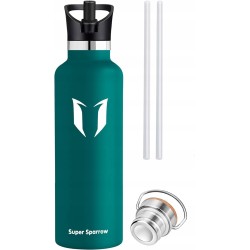 Outlet Butelka Super Sparrow pojemność 350 ml zielony wymienne zakrętki
