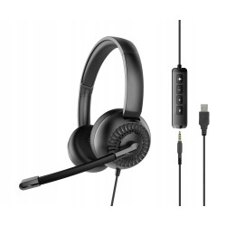 Słuchawki nauszne SpeedLink SL870006BK regulacja głośności złącze USB