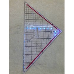Rumold Trójkąt TZ i geometryczny 1158 32,5 cm przezroczyste do szkoły