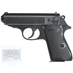 Outlet Pistolet Walther PPK/S sprężynowy prędkość około 200 fps zasięg 15m