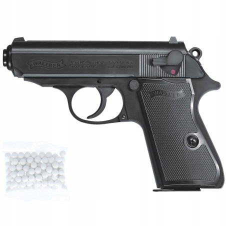 Outlet Pistolet Walther PPK/S sprężynowy prędkość około 200 fps zasięg 15m