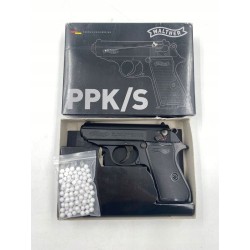 Outlet Pistolet Walther PPK/S sprężynowy prędkość około 200 fps zasięg 15m