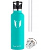 OUTLET TERMOS BUTELKA SUPER SPARROW TURKUSOWA POJEMNOŚĆ 750 ML 2 NAKRĘTKI