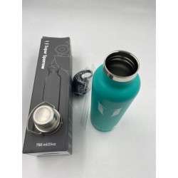 OUTLET TERMOS BUTELKA SUPER SPARROW TURKUSOWA POJEMNOŚĆ 750 ML 2 NAKRĘTKI