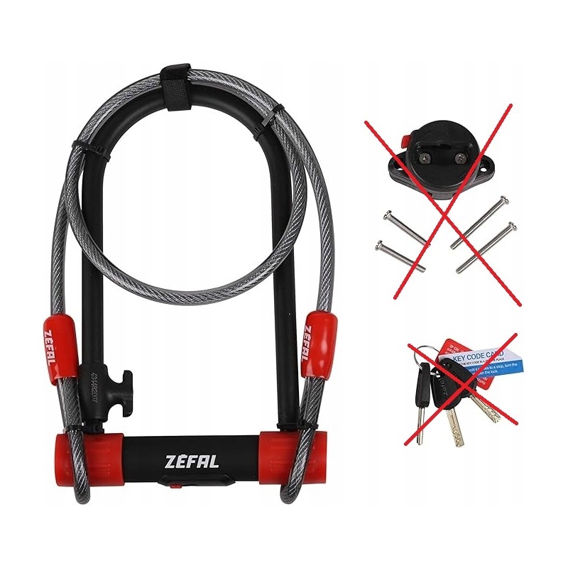 Outlet Zefal 4944B K-Traz U13 & Cable U-LocK 115 x 230mm / 120cm OPIS