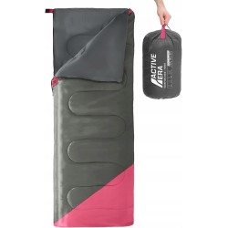 Outlet Active Era Prostokątny śpiwór ultralekki 186 x 75 cm różowo zielony