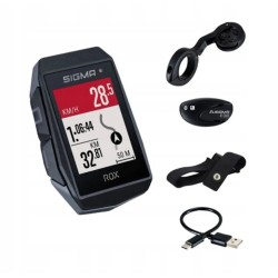 Outlet Licznik rowerowy bezprzewodowy Sigma Sport ROX 11.1 EVO Black HR SET