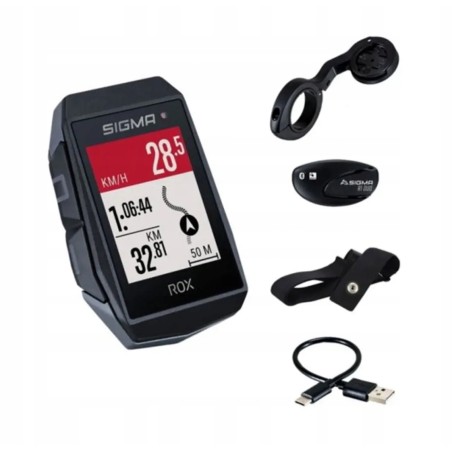 Outlet Licznik rowerowy bezprzewodowy Sigma Sport ROX 11.1 EVO Black HR SET