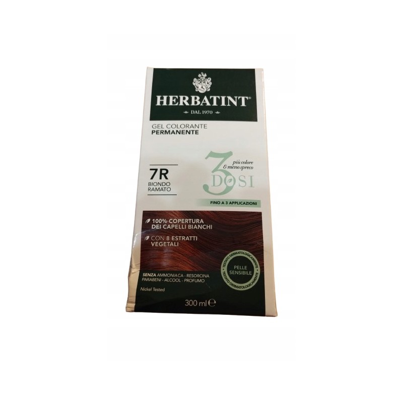 Outlet Herbatint Farba w żelu 7R miedziany blond 300ml naturalna do włosów