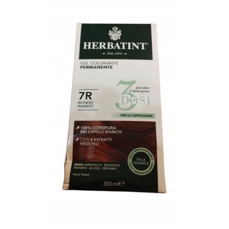 Outlet Herbatint Farba w żelu 7R miedziany blond 300ml naturalna do włosów