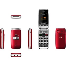 Telefon komórkowy Doro 413 16 MB / 32 MB czerwony