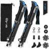Outlet Kije trekkingowe GLYMNIS 110 - 130cm lekkie i trwałe czarne