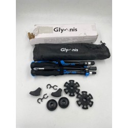 Outlet Kije trekkingowe GLYMNIS 110 - 130cm lekkie i trwałe czarne