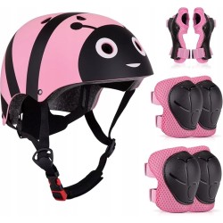 LZDMY Kask rowerowy dla dzieci od 2-5 lat + ochraniacze rozmiar S OPIS