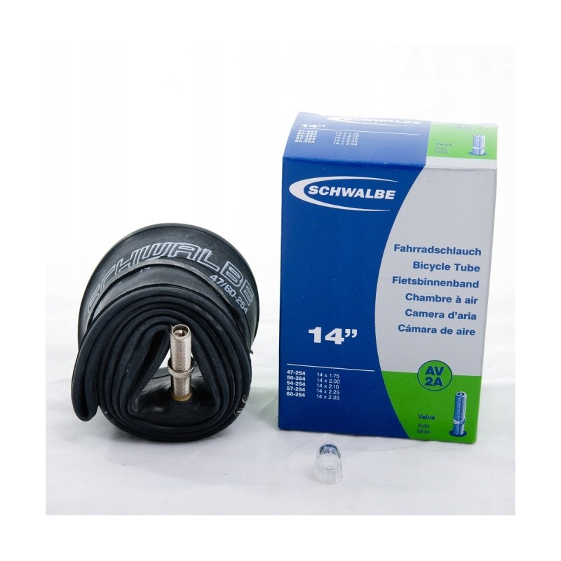 Outlet Dętka rowerowa Schwalbe 14" x 1.75 - 2.35" AV 40 mm OPIS Outlet Dętka rowerowa Schwalbe 14" x 1.75 - 2.35" AV 40 mm OPIS
