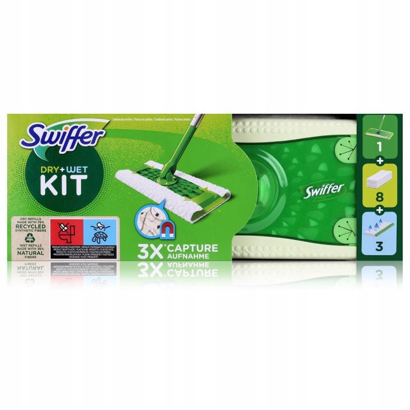 Outlet Swiffer Mop Kit zestaw startowy mop + 2 wkłady ściereczki suche Outlet Swiffer Mop Kit zestaw startowy mop + 2 wkłady ściereczki suche
