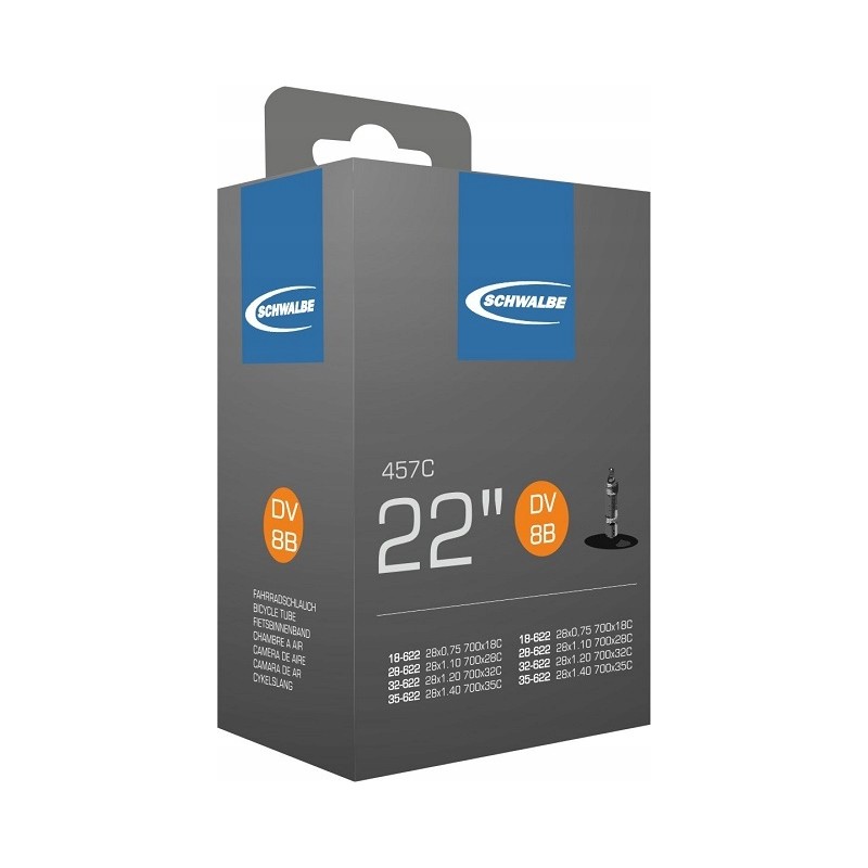 Outlet Dętka SCHWALBE DV8B Dunlop rowerowy 40mm 22 x 1.5-2.1 Outlet Dętka SCHWALBE DV8B Dunlop rowerowy 40mm 22 x 1.5-2.1