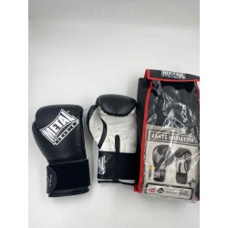 Outlet Rękawice bokserskie Gants Entrainement Metal boxe 8 oz czarne OPIS