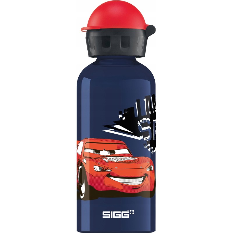 Outlet Bidon aluminiowy SIGG butelka z motywem aut Zygzak 400 ml granatowy Outlet Bidon aluminiowy SIGG butelka z motywem aut Zygzak 400 ml granatowy