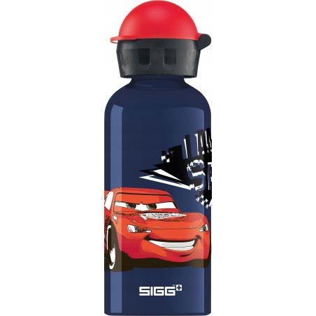 Outlet Bidon aluminiowy SIGG butelka z motywem aut Zygzak 400 ml granatowy