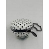 Outlet Dzwonek mechaniczny Basil Big Bell biały w czarne groszki 80 mm