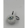 Outlet Dzwonek mechaniczny Basil Big Bell biały w czarne groszki 80 mm