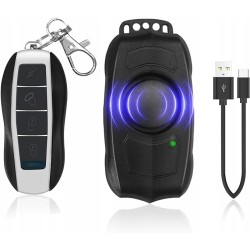 Outlet Alarm rowerowy z pilotem głośność alarmu 120 dB akumulator 500 mAh