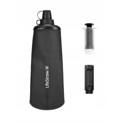 Outlet Miękki bidon (softflask) LifeStraw Peak Flex Squeeze 1000 ml szary