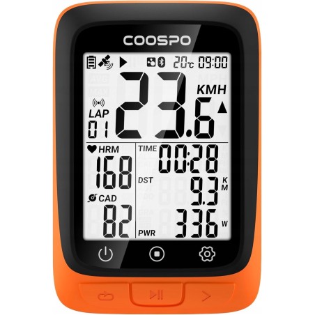 USZKODZONY COOPSO BC107 bezprzewodowy licznik rowerowy GPS ekran LCD 2,4"