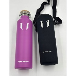 Outlet Super sparrow butelka na wodę fioletowa 1000ml ze stali nierdzewnej