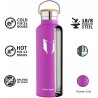 Outlet Super sparrow butelka na wodę fioletowa 1000ml ze stali nierdzewnej